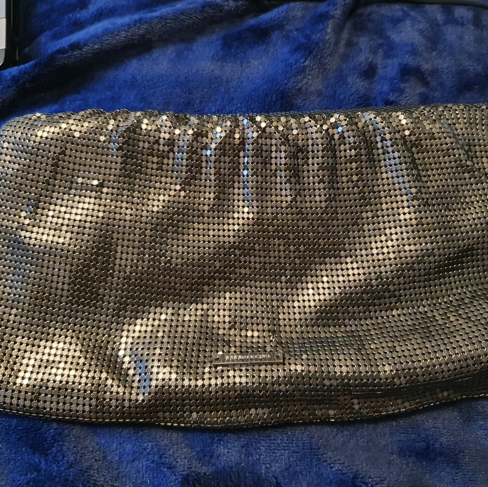 Bcbg Metallic Mesh Foldover Clutch